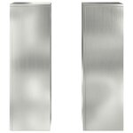 vidaXL Supports pour plantes 2 Pièces Argent 24 x 24 x 75 cm