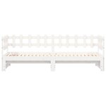 vidaXL Lit coulissant sans matelas blanc 2x(90x200) cm bois massif