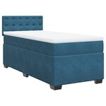 vidaXL Sommier à lattes de lit avec matelas bleu 100x200 cm