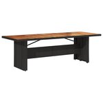 vidaXL Ensemble de bistro de jardin 11 Pièces coussins noir poly rotin