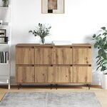 vidaXL Buffets 2 Pièces chêne artisanal