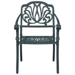 vidaXL Ensemble de bistro 3 Pièces vert aluminium coulé