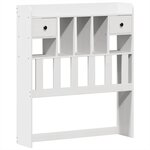 vidaXL Cadre de lit sans matelas blanc 90x190 cm bois de pin massif