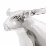 vidaXL Sculpture de taureau Argent 20 x 17 x 23 cm Aluminium