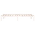 vidaXL Cadre de lit Blanc Bois massif 90x190 cm Simple