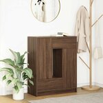 vidaXL Buffet avec tiroirs et portes chêne marron 73x31x90 cm