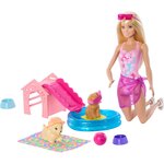 Mattel JBF35 - Barbie - Coffret piscine des chiots avec poupée
