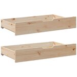 vidaXL Lit de jour avec tiroirs sans matelas 90x200 cm bois massif