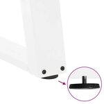 vidaXL Pieds de table basse en U 2 pièces Blanc 40 x (30-31) cm Acier