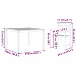 vidaXL Ensemble de salle à manger pour jardin 3 Pièces Marron