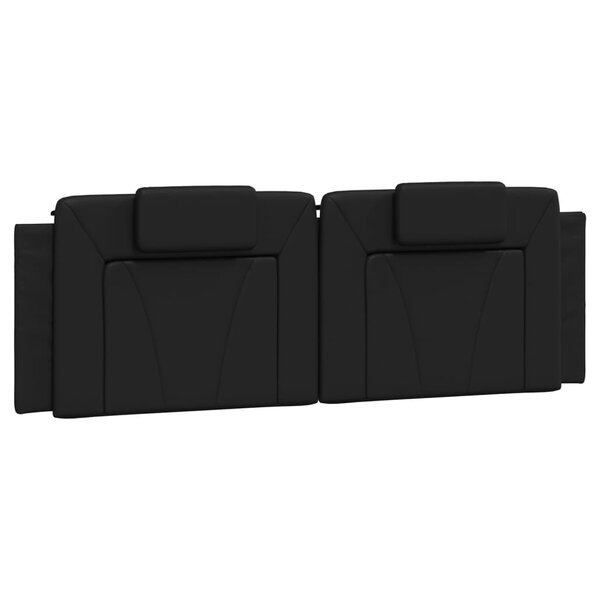 vidaXL Coussin de tête de lit Viana noir 160 cm similicuir