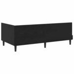 vidaXL Cadre de lit d'angle avec matelas 2 pc Noir 90 x 190 cm Velours