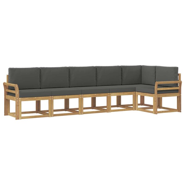 vidaXL Ensemble de canapés d'extérieur 6 pc Blanc et anthracite