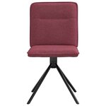 vidaXL Chaises à manger lot de 4 rouge bordeaux tissu