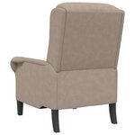 vidaXL fauteuil Taupe 76 x 94 x 102 cm Microfibre