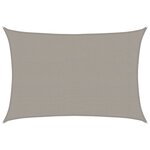 vidaXL Voile d'ombrage 160 g/m² rectangulaire gris clair 3x5 m PEHD