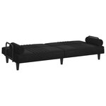 vidaXL Canapé-lit avec accoudoirs noir velours