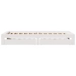 vidaXL Cadre de lit sans matelas blanc 100x200 cm bois de pin massif