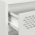 vidaXL Buffet blanc 68x39x73 5 cm acier laminé à froid