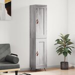 vidaXL Buffet haut Sonoma gris 34 5x34x180 cm Bois d'ingénierie