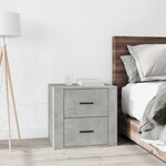 vidaXL Table de chevet Gris béton 50x39x47 cm