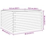 vidaXL Jardinière blanc 80x80x46 cm bois de pin massif