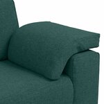 vidaXL Canapé avec coussin Vert foncé 219 x 77 x 82 cm tissu