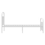 vidaXL Cadre de lit métal sans matelas avec pied de lit blanc 80x200cm