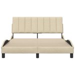 vidaXL Cadre de lit sans matelas crème 120x200 cm tissu