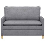 vidaXL Canapé Gris clair 126 x 81 x 87 5 cm Polyester