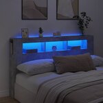 vidaXL Tête de lit à LED gris béton 180x18 5x103 5cm bois d'ingénierie