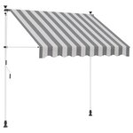 vidaXL Auvent rétractable manuel Anthracite et blanc 250 cm