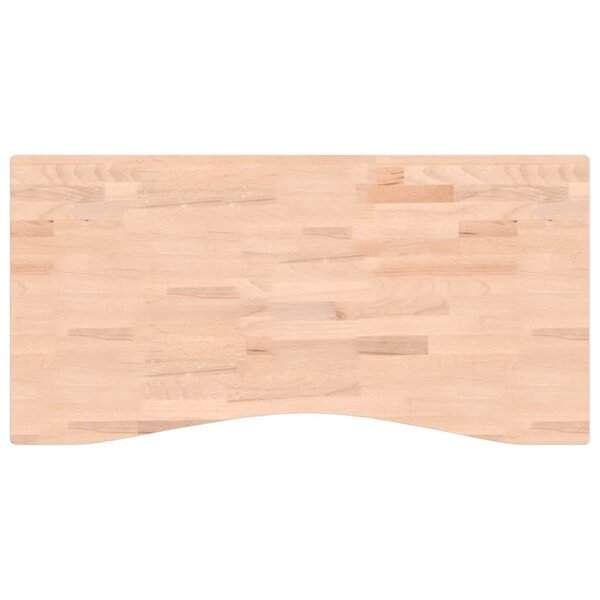 vidaXL Dessus de bureau 100x(45-50)x2 5 cm bois massif de hêtre