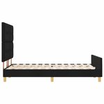 vidaXL Cadre de lit avec tête de lit Noir 160 x 200 cm tissu