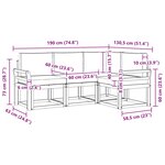 vidaXL Ensemble de canapés d'extérieur 4 pc Naturel et Crème