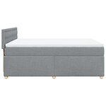 vidaXL Sommier à lattes de lit avec matelas Gris clair 140x200cm Tissu