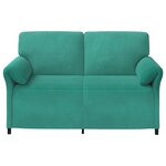 vidaXL Sofa 2 places Turquoise 158 x 83 x 95 cm Velours