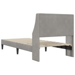vidaXL Cadre de lit avec tête de lit Gris clair 90 x 200 cm Velours