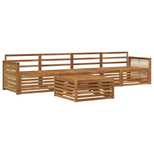 vidaXL Ensemble de canapés d'extérieur 5 pc Naturel