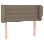 vidaXL Tête de lit avec oreilles Taupe 93x23x78/88 cm Tissu