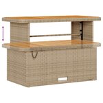 vidaXL Ensemble de canapé de jardin de 13 pièces avec coussins en beige en poly rattan et acacia