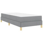 vidaXL Lit à ressorts avec matelas Gris clair 80 x 200 cm tissu
