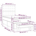 vidaXL Sommier à lattes de lit avec matelas Noir 80x200cm Similicuir