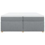 vidaXL Sommier à lattes de lit avec matelas Gris clair 200x200cm Tissu