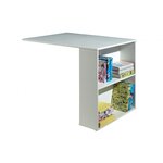 Lit Mi-Hauteur Scott Un Bureau  Commode 4 Tiroirs Blanc