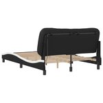 vidaXL Cadre de lit avec lumières LED noir blanc 140x200 cm similicuir