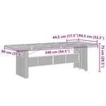 vidaXL Ensemble à manger de jardin 11Pièces avec coussins gris poly rotin