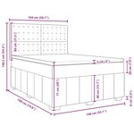 vidaXL Sommier à lattes de lit avec matelas Marron foncé 140x190 cm