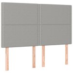 vidaXL Sommier à lattes de lit et matelas et LED Gris clair 140x200 cm