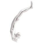 vidaXL Sculpture Argent 22 x 8 x 25 cm Aluminium